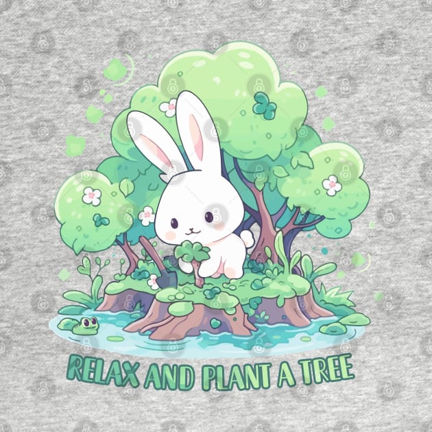 Bunny Relax and plant a tree by Myanko